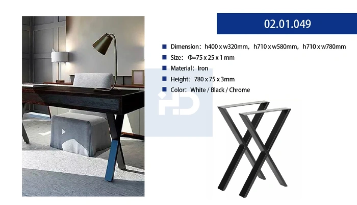 Picior de masă Negru 710x860 mm 02.01.049