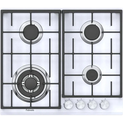 Plita pe gaz Fabiano FHG 8244 VGHT White Glass