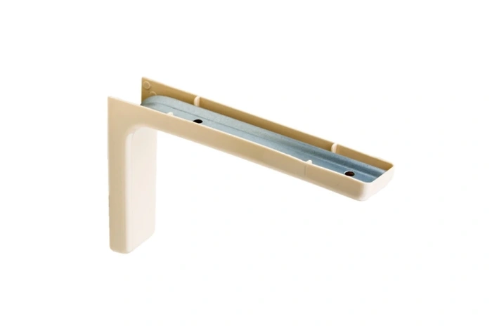 Colțar suport poliță Metal+PVC Crem