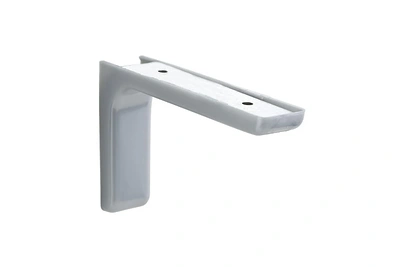 Colțar suport poliță Metal+PVC ALB