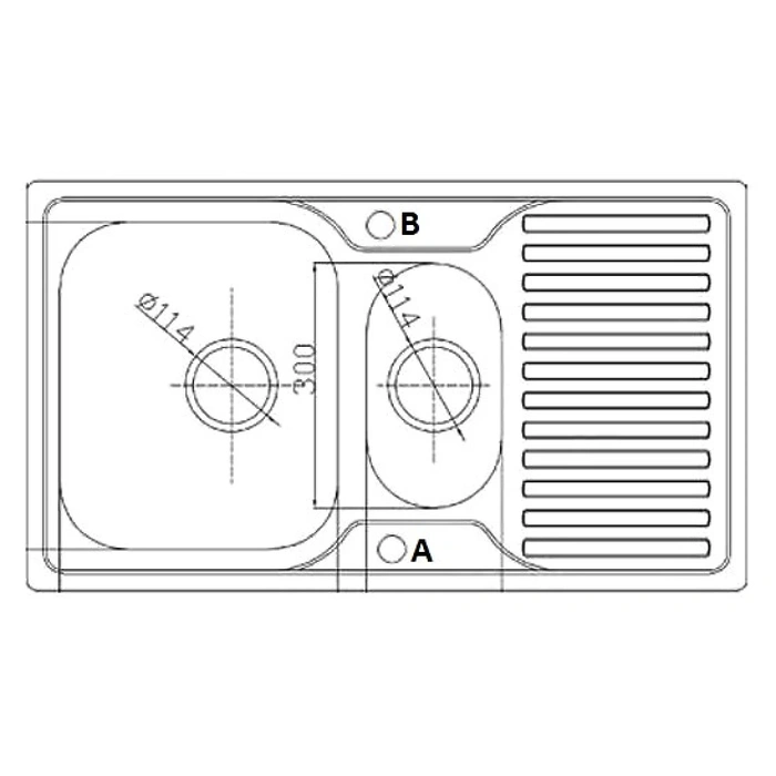 Chiuveta Fabiano 88x50x15 Microdecor