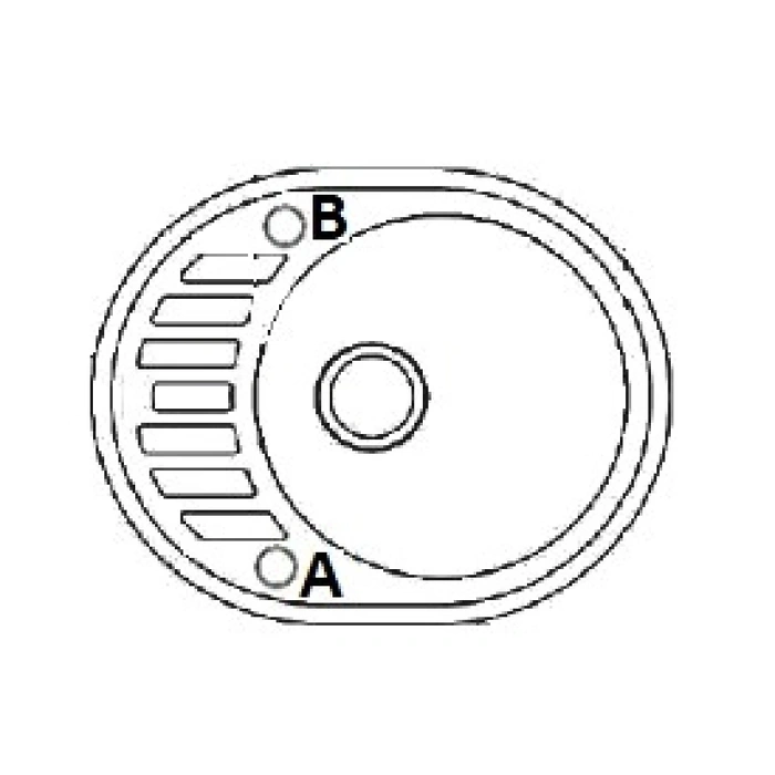Chiuveta Fabiano Arc 62x50 Antracit