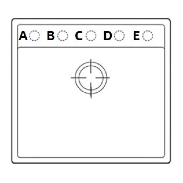 Chiuveta Fabiano Quadro 56x51 Titanium