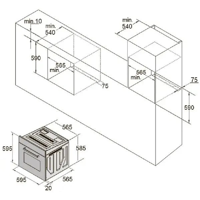 Cuptor combinat 2 in 1 cu microunde Fabiano FBOM 730 Black