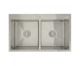 Chiuvetă de bucătărie Zerix ZH8350 Nano Silver, 83x50 cm, inox tratat