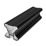 Profil-mâner vertical H Negru mat