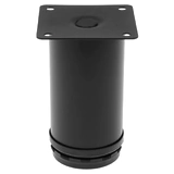 Picior pentru mobilă din oțel, tip oficiu reglabil Negru