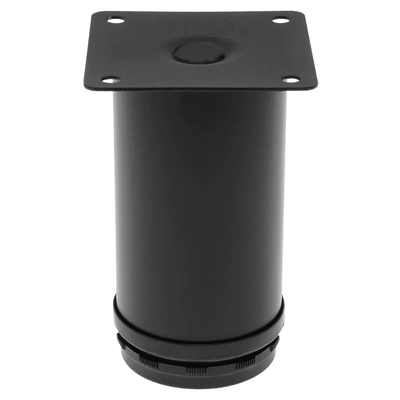 Picior pentru mobilă din oțel, tip oficiu reglabil Negru