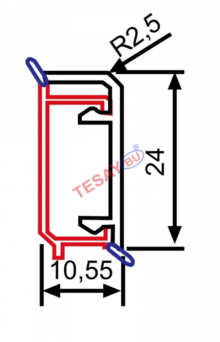 Plintă pentru blat TD-11 3,66m  PVC