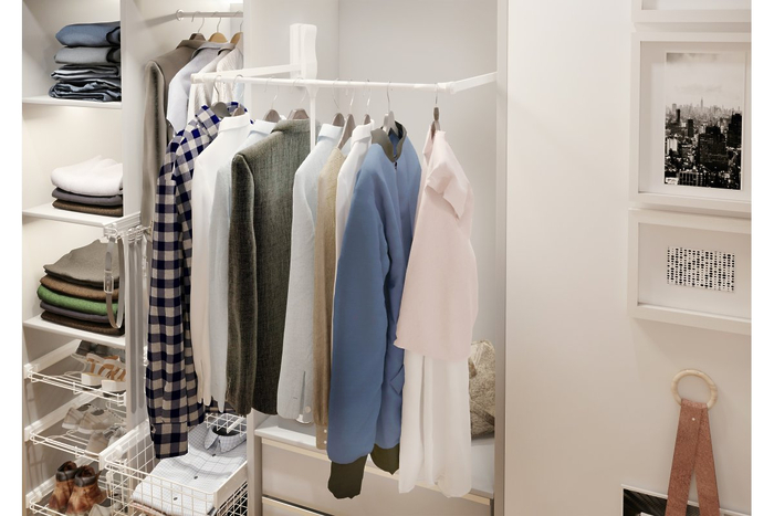 Lift haine cu suport ajustabil 645mm - 910mm, alb