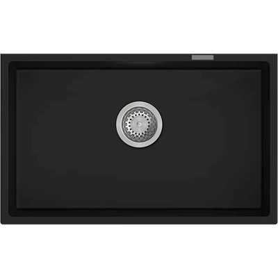 Chiuveta de culoare neagra cu montare sub blat Fabiano Navio 68x45 Antracit