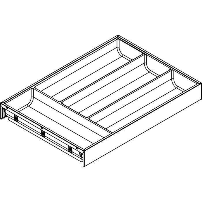 Organizator tacamuri pentru sertar 450x300mm BLUM AMBIA-LINE alb/gri