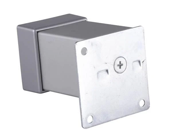 Picior patrat 40mm x 40mm aluminiu Gri