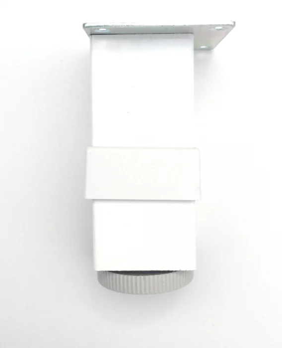 Picior patrat 40mm x 40mm aluminiu Alb