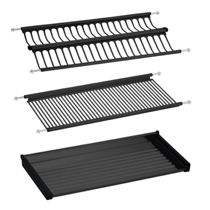 Scurgător de vase Inox Negru