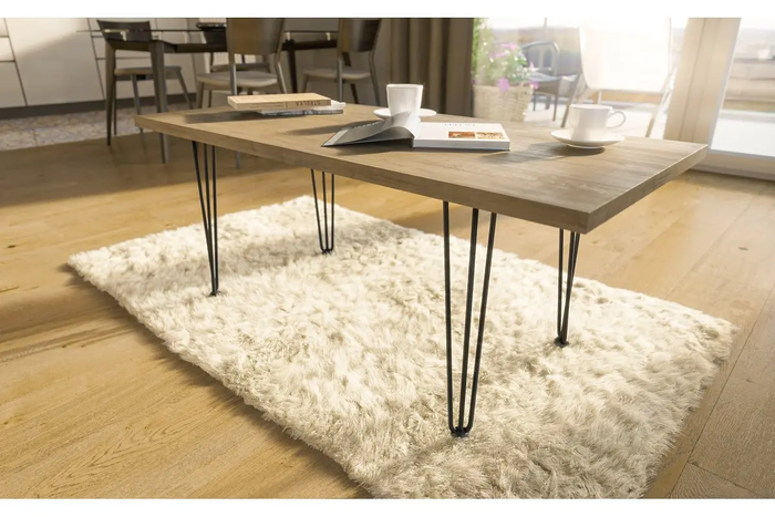 Set 4 picioare masa ARTO H711 mm, negru mat