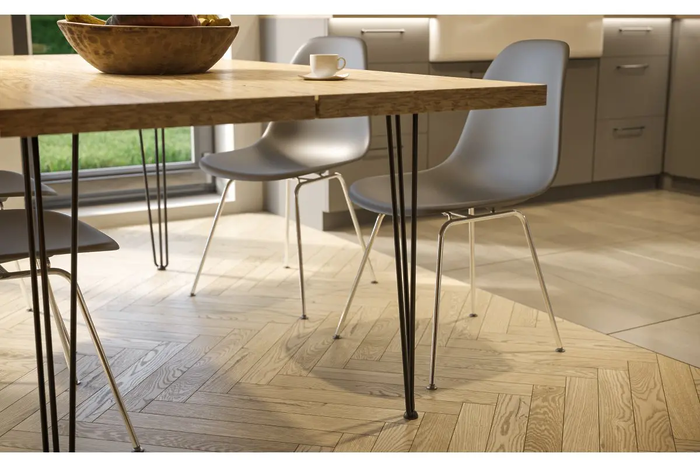 Set 4 picioare masa ARTO H711 mm, negru mat