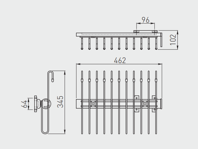 Suport pantaloni extractibil metalic crom