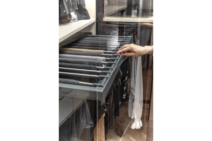 Suport pantaloni extractibil ELITE 600mm, soft-close, antracit