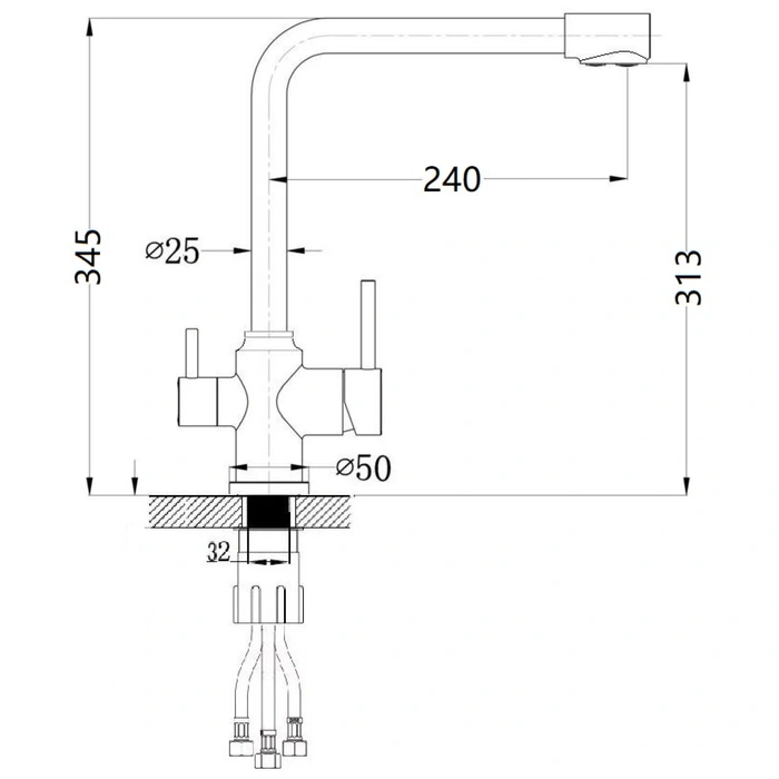 Robinet Zerix 17819 Inox + Filtru