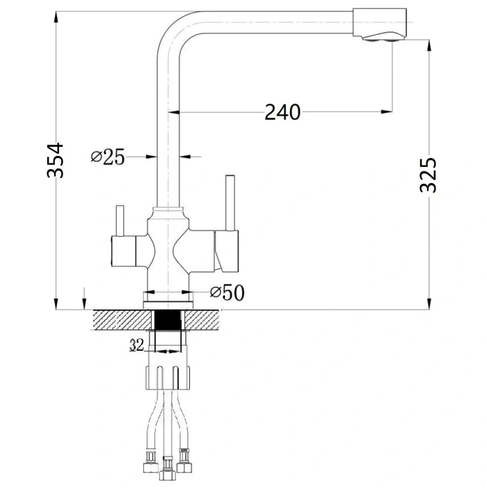 Robinet Zerix 419 Inox + Filtru