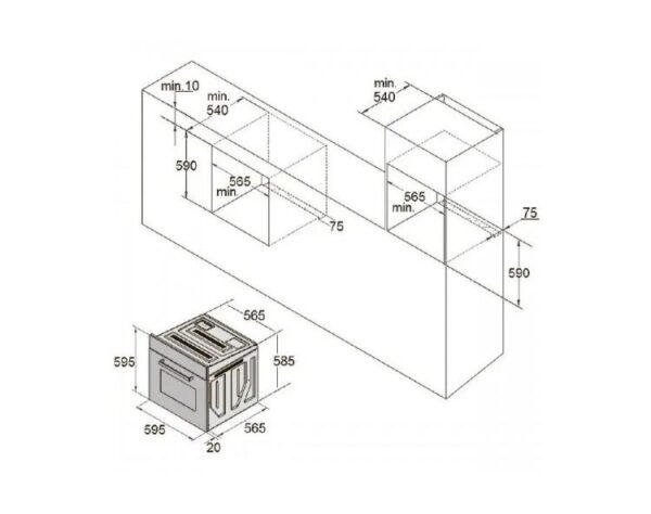 Cuptor electric Fabiano FBOM 730 Black - imagine 2